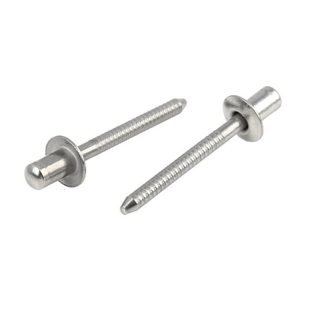 12pcs 4.8mm x 8mm 304 Stainless Steel Round Head Closed End Blind Rivet for Car